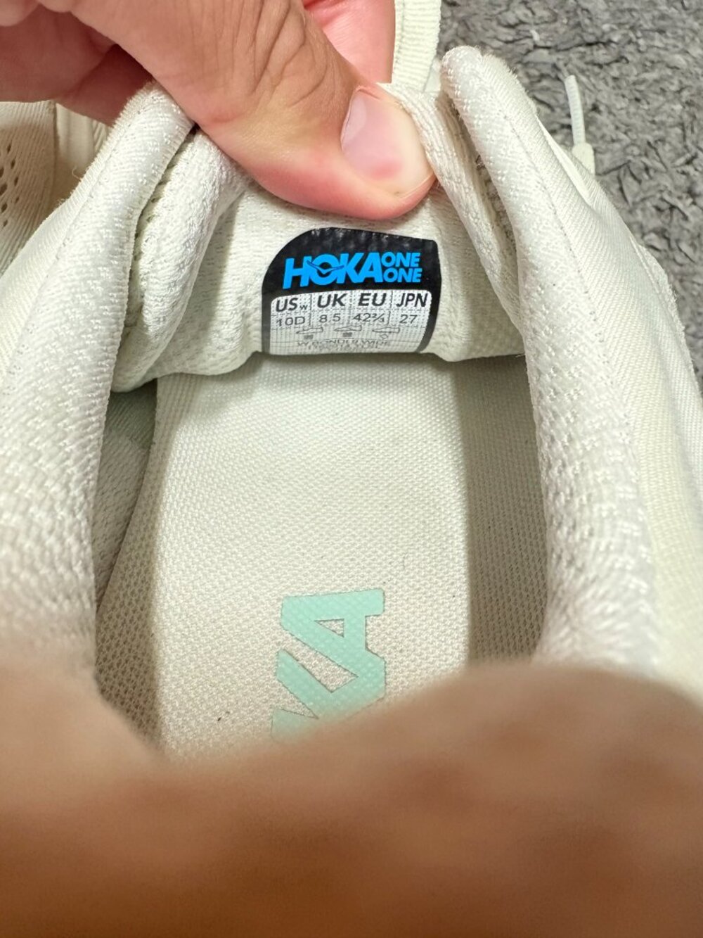 Hoka One One Bondi 9 Women's 10D (WIDE) Truffle Salt Sea Glass 1162012-TLSL - Picture 6 of 7